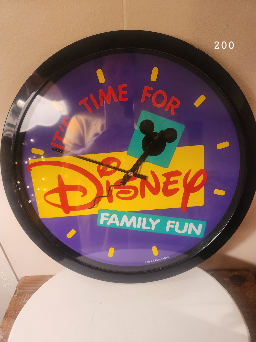 Disney Purple Collectiable FAMILY Fun Wall Clock